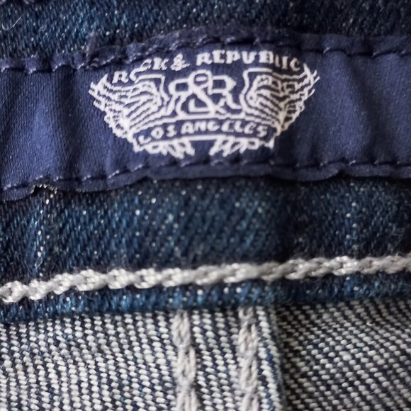 ROCK & REPUBLIC dark wash jeans size 28 - Picture 12 of 14